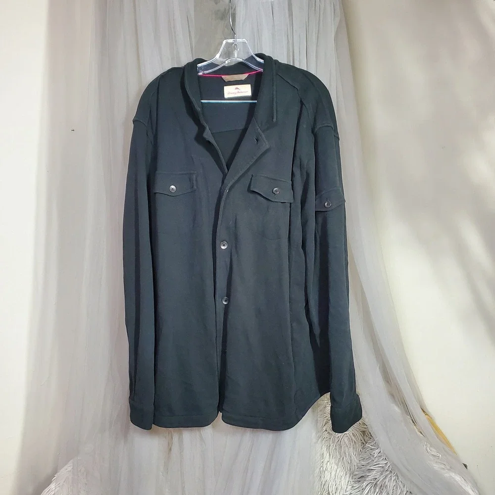 Tommy Bahama Pima Cotton Shirt Shacket Jacket Utility 2X Safari Field Coastal